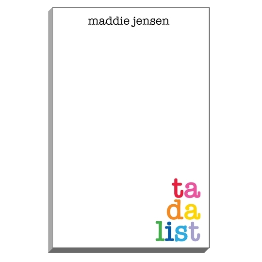Colorful Ta Da Notepad