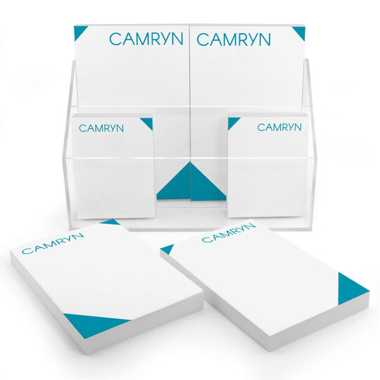 Colored Corners Notepad Set (6 Pads)