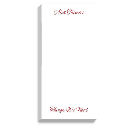 Thomas List Sheets - REFILL ONLY