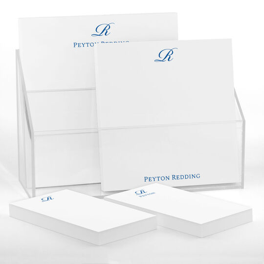 Elegant Script Initial Notepad Set (4 Pads)