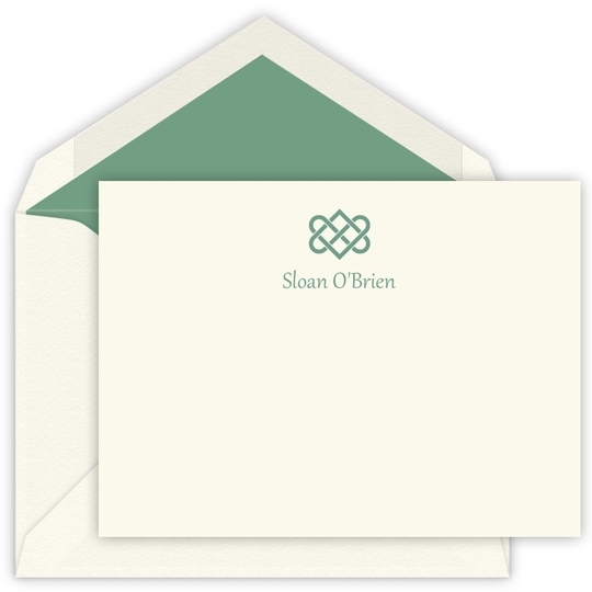Celtic Love Knot Flat Note Cards - Letterpress