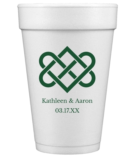 Celtic Love Knot Styrofoam Cups