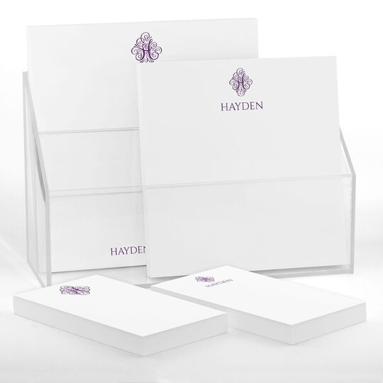 Ornate Initial Notepad Set (4 Pads)