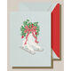 Engraved Holiday Ice Skates Boxed Folded Christmas Cards Image 1 of 3