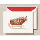 Engraved Santa's Sleigh Boxed Folded Holiday Cards Image 1 of 3
