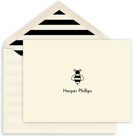 Bumble Bee Folded Note Cards-Raised Ink