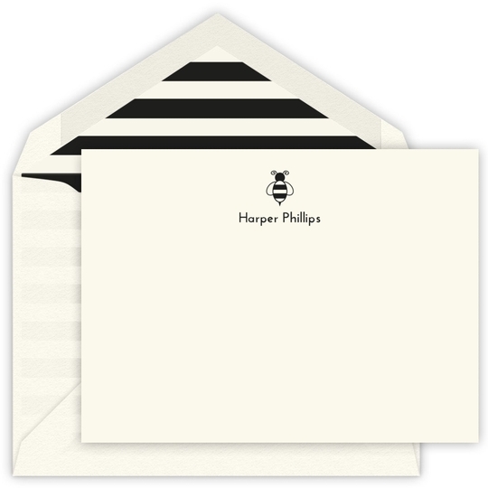 Bumble Bee Flat Note Cards-Letterpress