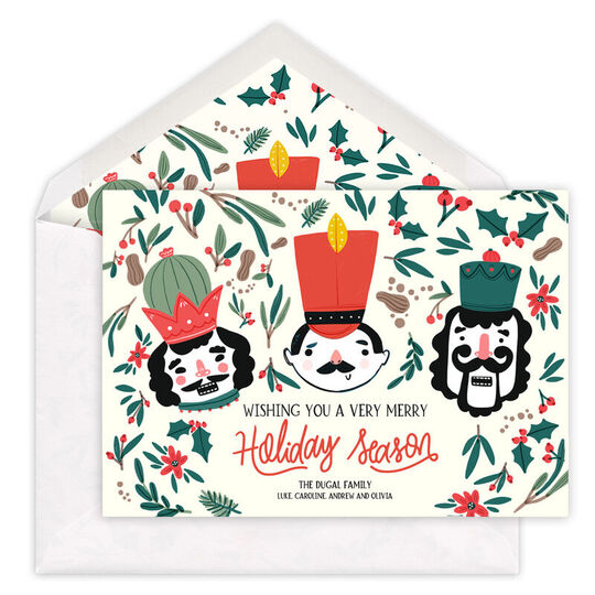 Nutcracker Trio Flat Holiday Cards
