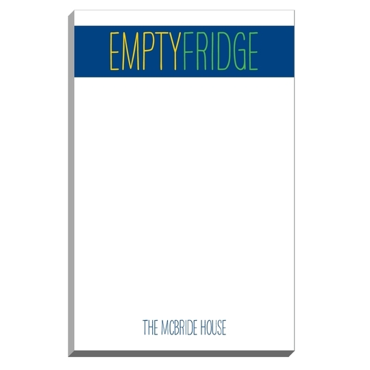 Empty Fridge Chunky Notepad