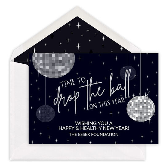 Time To Drop The Ball New Year Cards