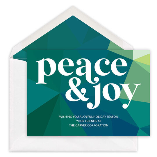 Peace and Joy Flat Holiday Cards