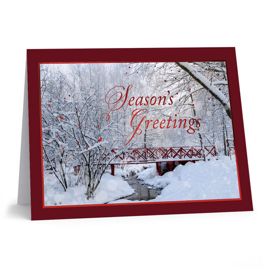 Snowy Tranquility Folded Holiday Cards