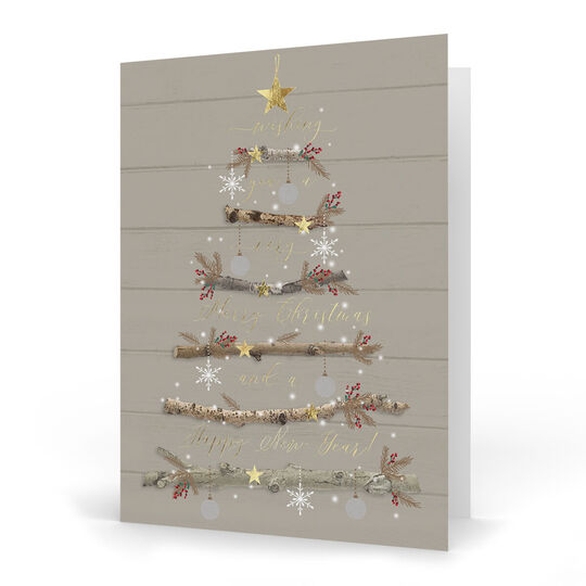 Rustic Tree Holiday Cards