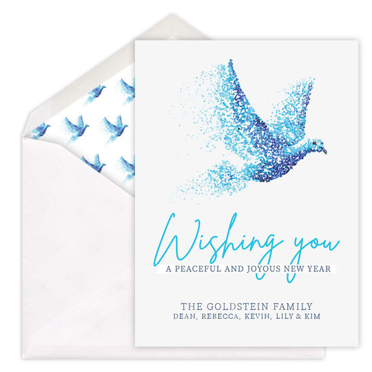 Illustrated Dove New Year Cards