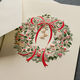 Christmas Morning Wreath Holiday Cards - Raised Ink Image 2 of 3