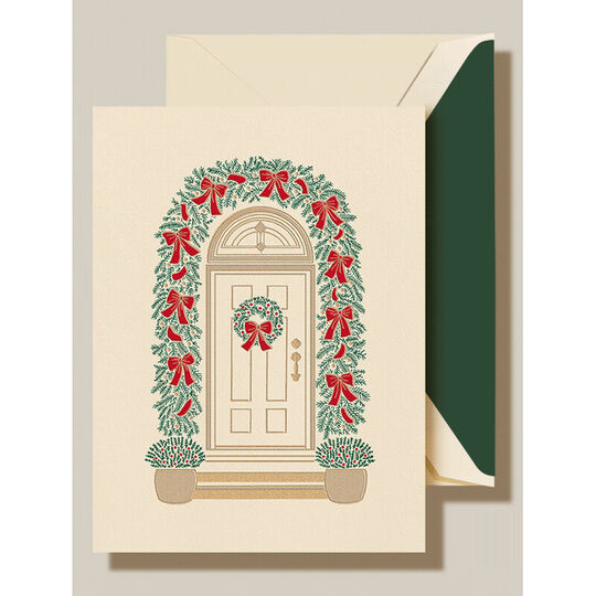 Festive Arched Entrance Holiday Cards