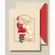 Classic Santa with List Folded Holiday Cards - Raised Ink Image 1 of 3