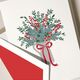 Holiday Berry Bouquet Folded Holiday Cards - Raised Ink Image 2 of 3