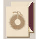 Golden Wheat Wreath Holiday Cards - Raised Ink Image 1 of 3