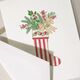 Striped Stocking Folded Holiday Cards - Raised Ink Image 2 of 3