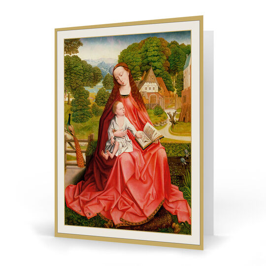 Virgin and Child In A Garden Folded Holiday Cards