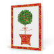 Holly Topiary in Red Pot Folded Holiday Cards Image 1 of 2