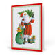 Santa Carrying Tree Folded Holiday Cards Image 1 of 2