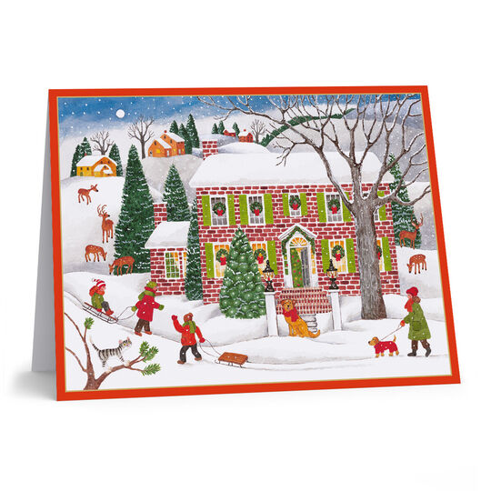 Snow Fun Folded Holiday Cards