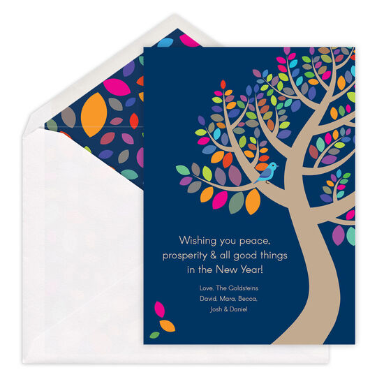 Tree of Life Jewish New Year Cards