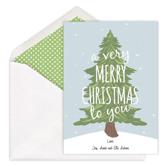 A Very Merry Christmas Flat Holiday Cards