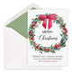 Christmas Wreath and Bow Flat Holiday Cards Image 1 of 2