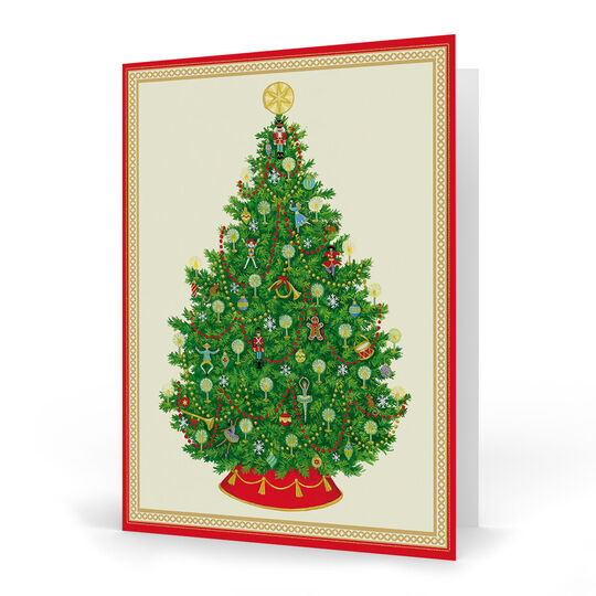Nutcracker Christmas Tree Folded Holiday Cards