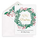 Foil Wreath Flat Holiday Cards Image 1 of 3