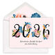 Floral 2026 Flat New Year Cards Image 1 of 3