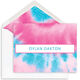 Pink and Blue Burst Tie-Dye Folded Note Cards Image 1 of 3