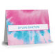 Pink and Blue Burst Tie-Dye Folded Note Cards Image 3 of 3