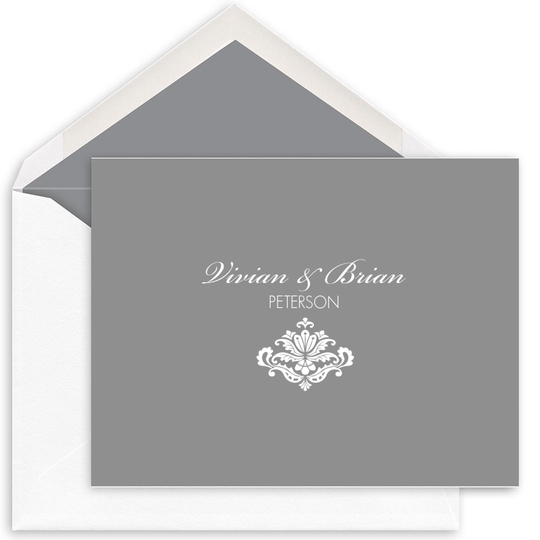 Colorful Simply Ornate Folded Note Cards