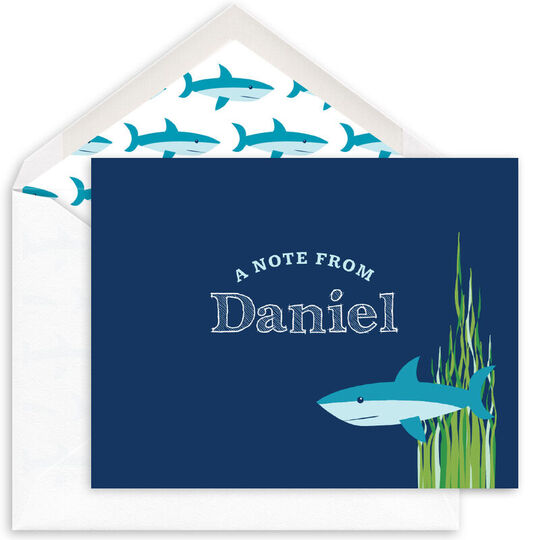 Blue Under The Sea Folded Note Cards