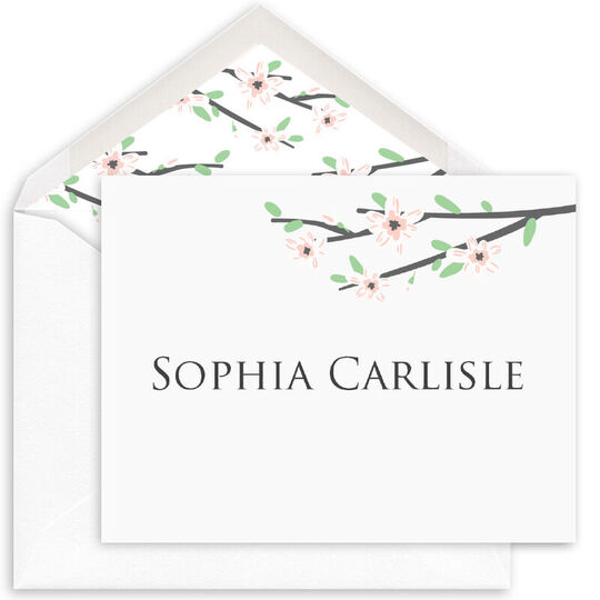 Floral Branch Folded Note Cards