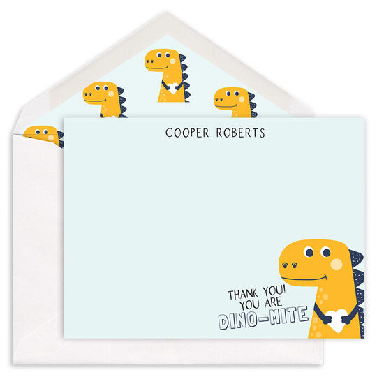 Dinomite Thank You Flat Note Cards