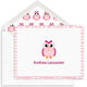 Pink Owl Folded Note Cards Image 1 of 3