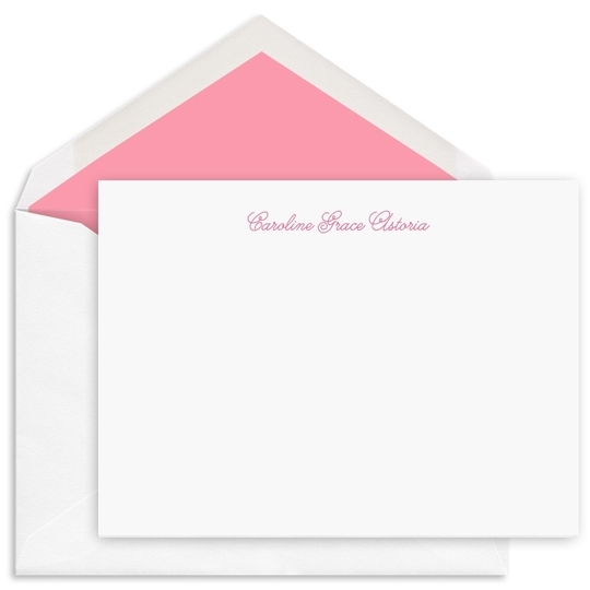 Astoria Flat Correspondence Cards - Raised Ink