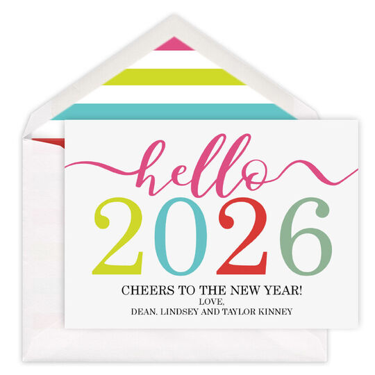 Hello 2026 New Year Cards