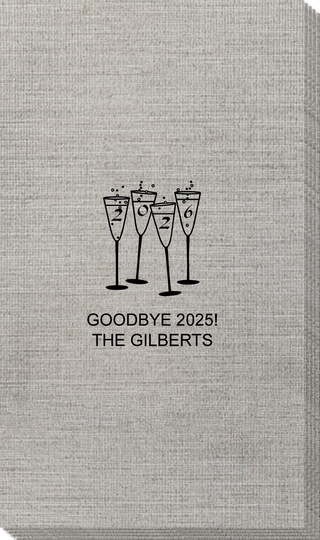 2026 New Years Glasses Bamboo Luxe Guest Towels