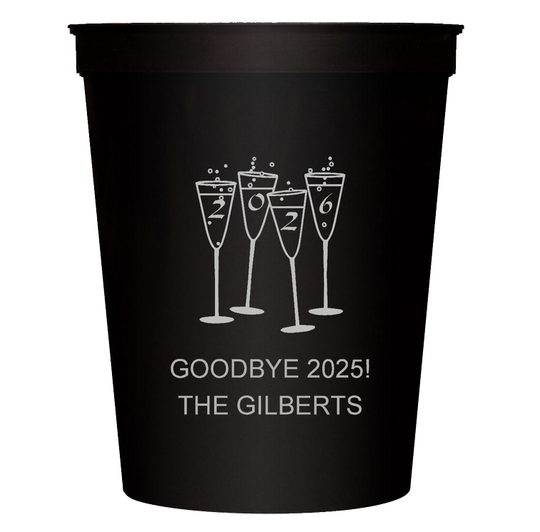 2026 New Years Glasses Stadium Cups