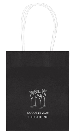 2026 New Years Glasses Mini Twisted Handled Bags