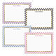 Watercolor Check Border Flat Note Card Collection Image 1 of 2