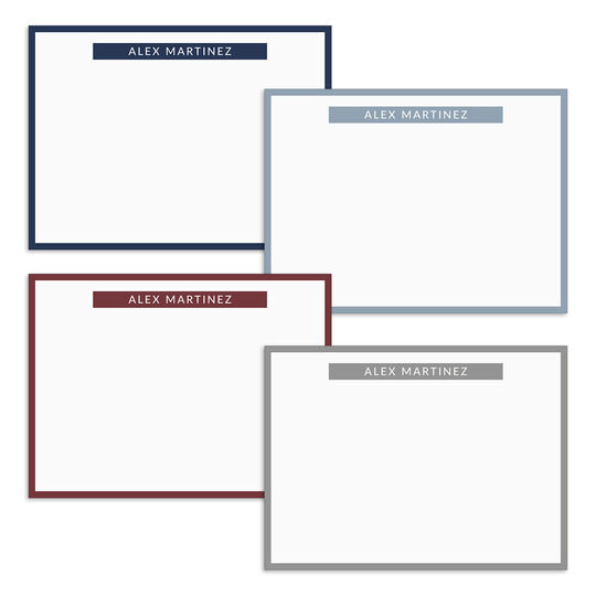 Modern Minimalist Flat Note Card Collection
