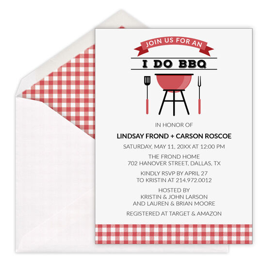 I Do BBQ Shower Invitations