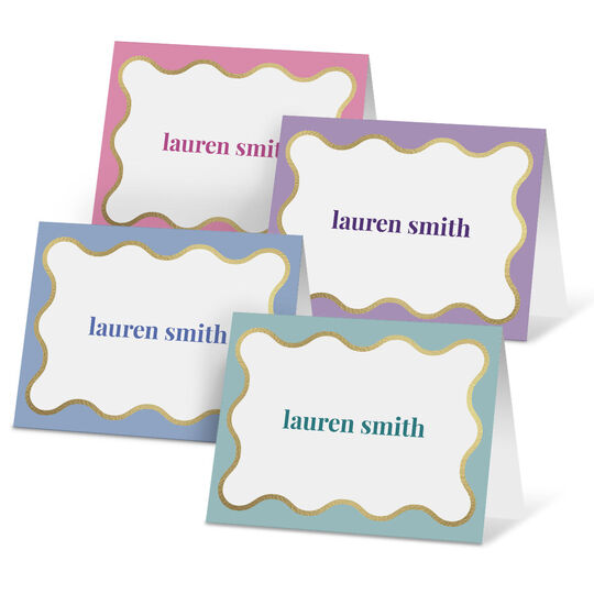 Wavy Frame Folded Note Card Collection